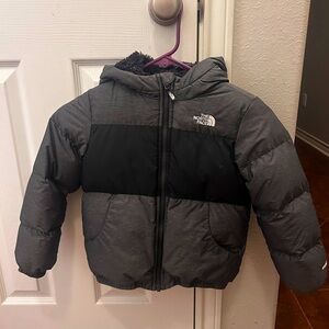 Boys Grey North Face Puffer Jacket EUC